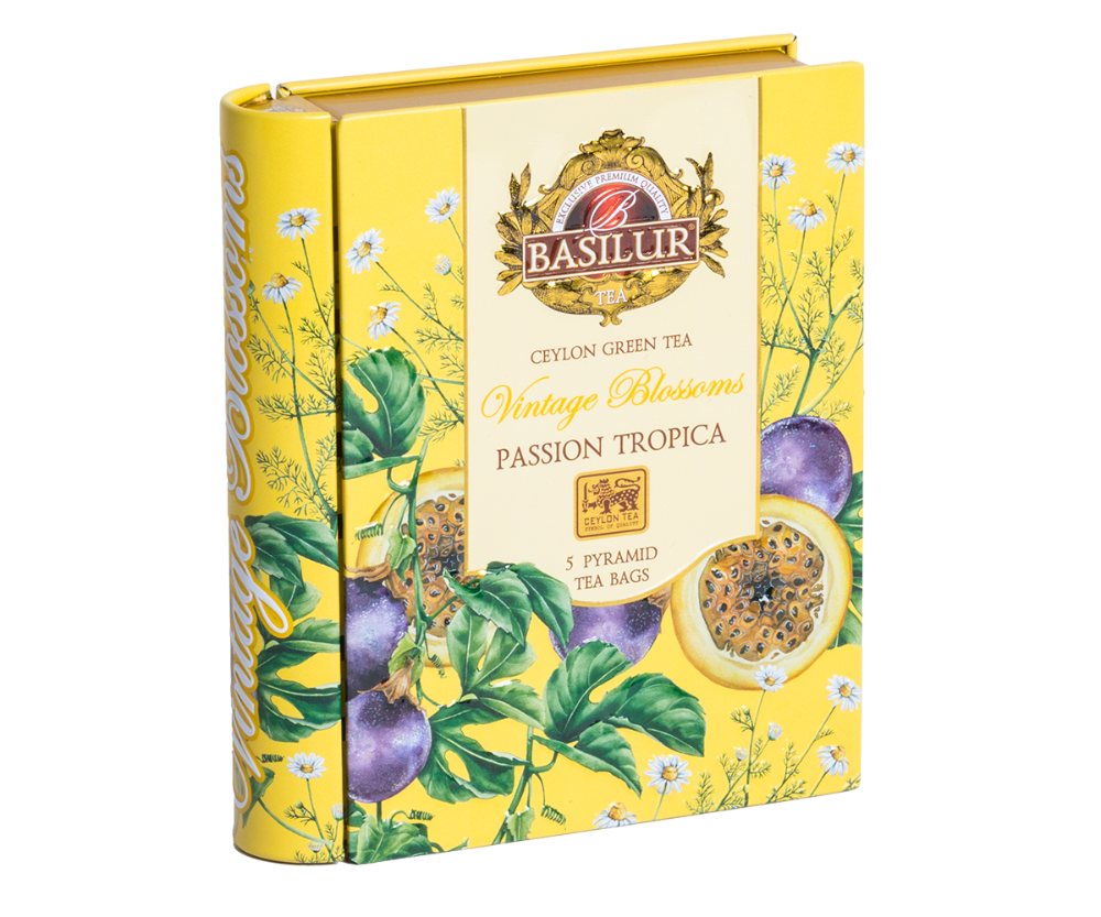 Mini Tea Book - Vintage Blossoms - Passion Tropical - 5 Pyramid