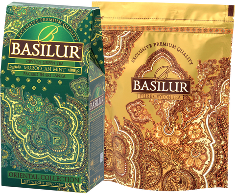 Basilur's Moroccan Mint - 100g Loose Leaf Ceylon Green Tea Refill Pack