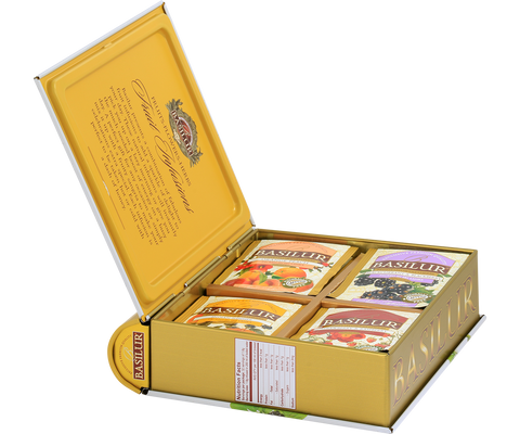 Summer Fiesta Fruit Infusions Tea Book - 32 Enveloped Tea Bags - 4 Flavours