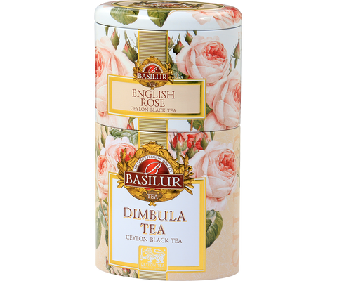 Basilur Two Layer Caddy - English Rose & Dimbula