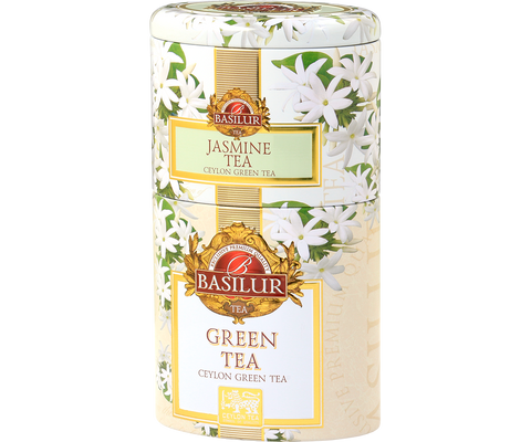 Basilur Two Layer Caddy - Jasmine & Green Tea