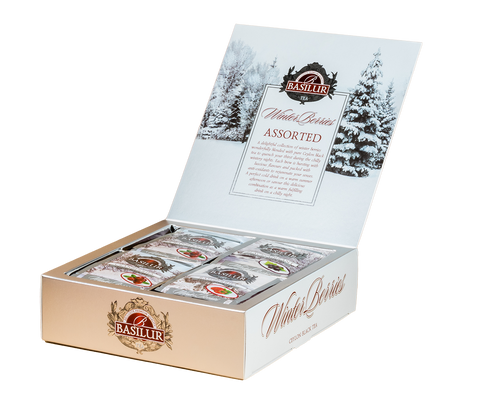 Winter Berries Assorted Gift Pack - 40 Enveloped Tea Bags - 4 Flavours