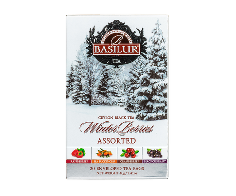 Winter Berries Assorted Sampler - 20 Enveloped Tea Bags - 4 Flavour