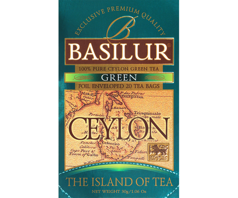 Basilur Pure Ceylon Green Tea - 25 Enveloped Tea Bags