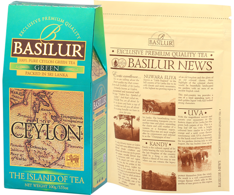 Basilur Pure Ceylon Green Tea - 100G Loose Leaf Green Tea