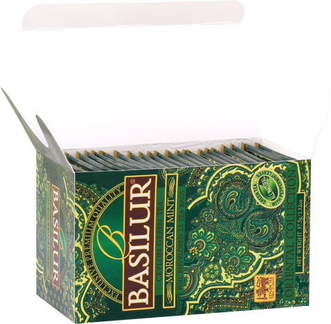 Basilur's Moroccan Green Tea- 25 Enveloped Tea bags