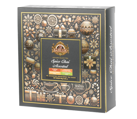 Basilur Spice Chai Assorted Gift Pack - 40 Enveloped Tea Bags