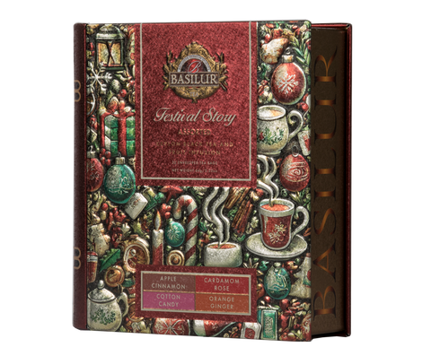 Basilur Festivals Story Tea Book - 32 Enveloped Tea Bags - 4 Flavours