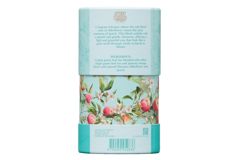 Basilur Sweet Orchard Peach & ElderFlower - 75g Loose Leaf Green Tea