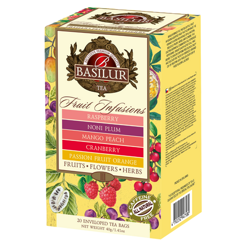 Basilur Assorted Fruit Infusions Volume III- 20 Enveloped Tea Bags