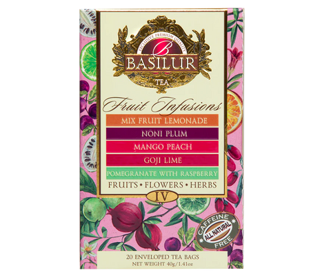 Basilur Assorted Fruit Infusions Volume IV - 20 Enveloped Tea Bags