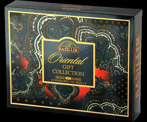 Oriental Collection Assorted Gift- 60 Enveloped Tea Bags - 4 Flavours of Green And Black Teas