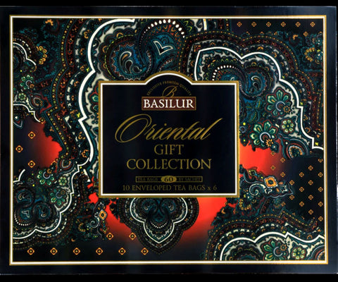 Oriental Collection Assorted Gift- 60 Enveloped Tea Bags - 4 Flavours of Green And Black Teas