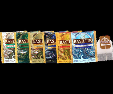 Oriental Collection Assorted Gift- 60 Enveloped Tea Bags - 4 Flavours of Green And Black Teas