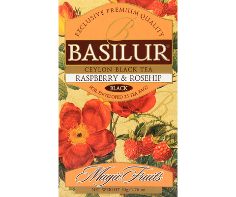 Magic Fruits Raspberry & Rosehip Tea - 25 Enveloped Tea Bags