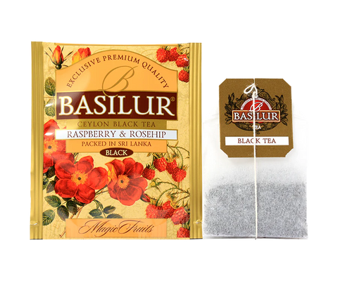 Magic Fruits Raspberry & Rosehip Tea - 25 Enveloped Tea Bags