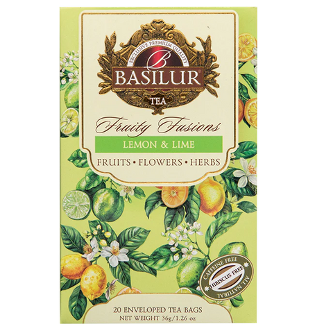 Basilur Fruit Infusions - Lemon Lime - 20 Enveloped Tea bags