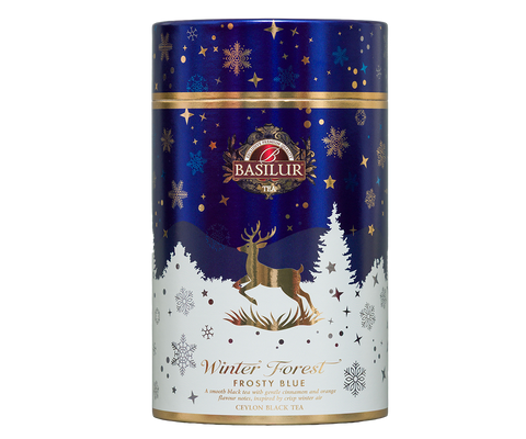 Winter Forest Frosty Blue Canister - 75G Loose Leaf Black Tea