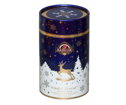 Winter Forest Frosty Blue Canister - 75G Loose Leaf Black Tea