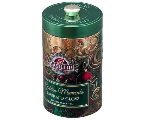 Emerald Glow Tin Caddy - 100g Loose Leaf Black Tea
