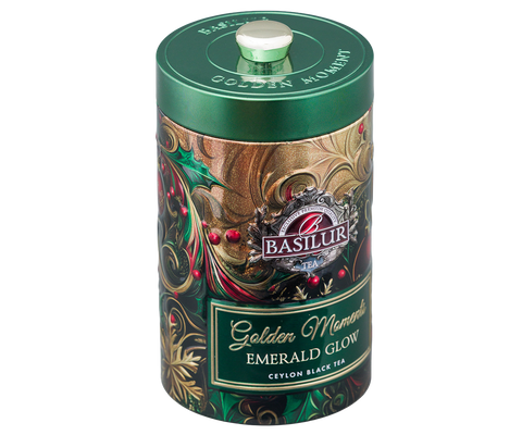 Emerald Glow Tin Caddy - 100g Loose Leaf Black Tea