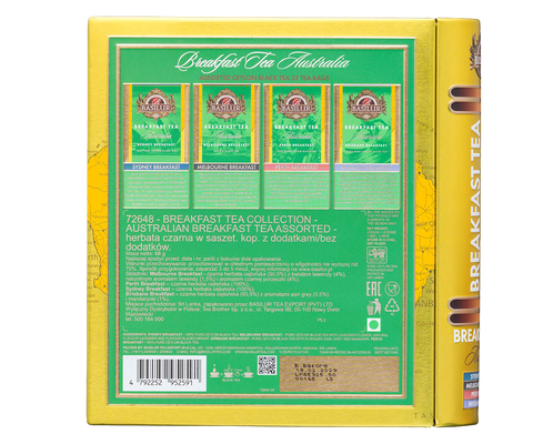 Breakfast Tea - Tea Book - Australian Breakfast - 32 Enveloped Tea Bags - 4 Flavours