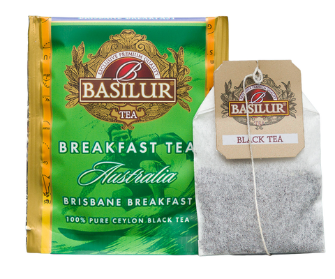 Breakfast Tea - Tea Book - Australian Breakfast - 32 Enveloped Tea Bags - 4 Flavours