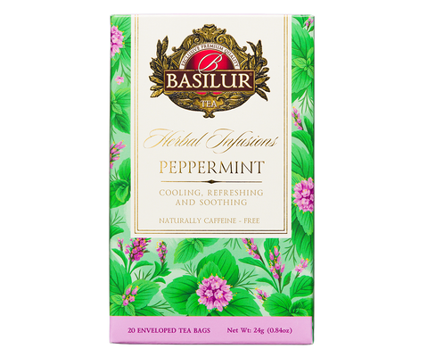 Basilur Peppermint Herbal Tea - 20 Enveloped Tea Bags