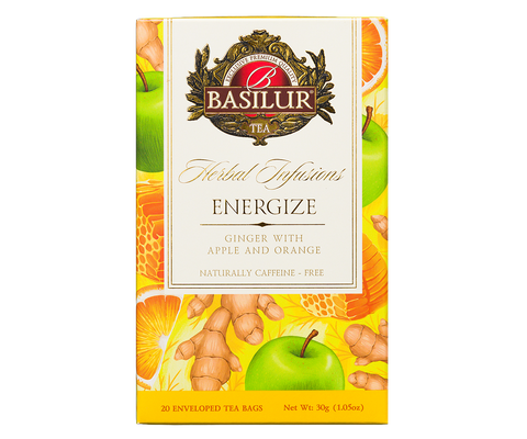 Basilur Energize Herbal Tea - 20 Enveloped Tea Bags
