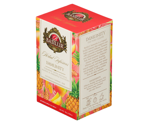 Basilur Immunity Herbal Tea - 20 Enveloped Tea Bags