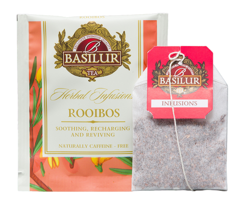Basilur Rooibos Herbal Tea - 20 Enveloped Tea Bags
