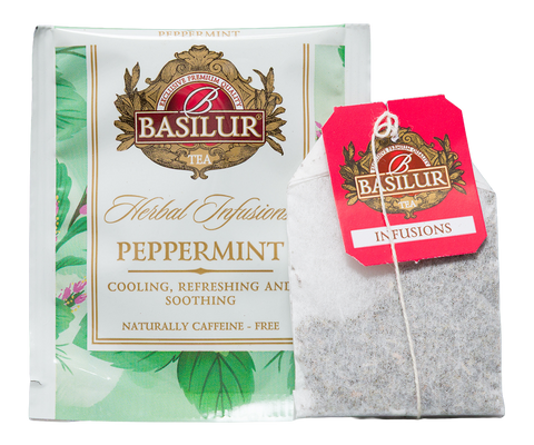 Basilur Peppermint Herbal Tea - 20 Enveloped Tea Bags