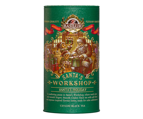 Santa's Holiday Tin Caddy - 75G Loose Leaf Black Tea