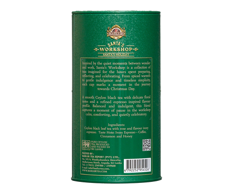 Santa's Holiday Tin Caddy - 75G Loose Leaf Black Tea