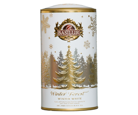 Winter Forest Winter White Tin Caddy - 75G Loose Leaf Black Tea