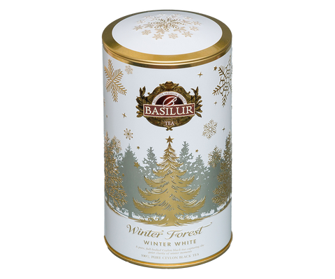 Winter Forest Winter White Tin Caddy - 75G Loose Leaf Black Tea