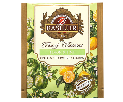 Basilur Fruit Infusions - Lemon Lime - 20 Enveloped Tea bags