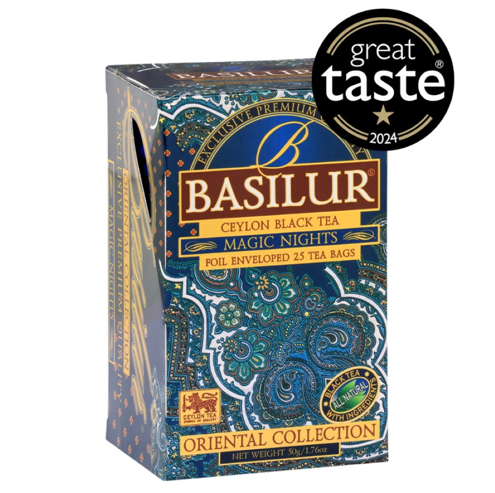 Basilur's Magic Nights Black Tea Blend - 25 Enveloped Tea Bags