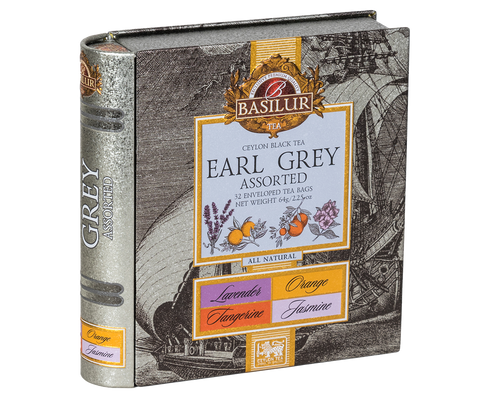 Tea Book - Earl Grey Collection - 32 Enveloped Tea Bags - 4 Flavours