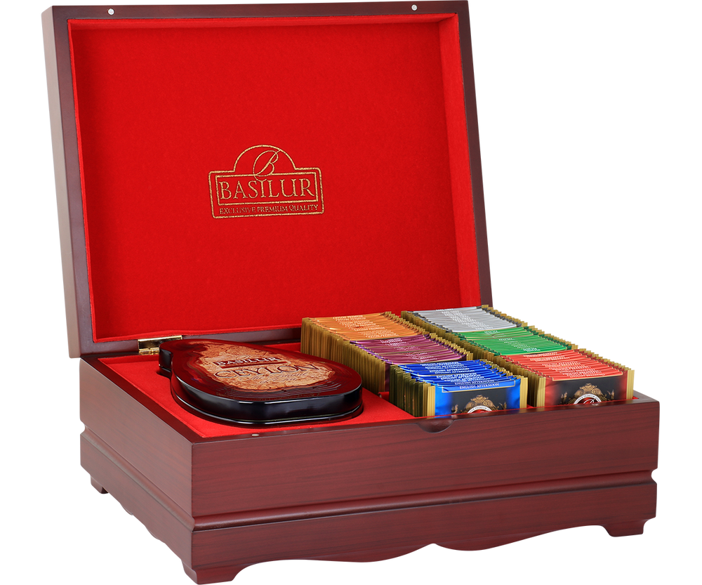 Island of Tea & Assorted 60 Tea Bag Wooden Presenter