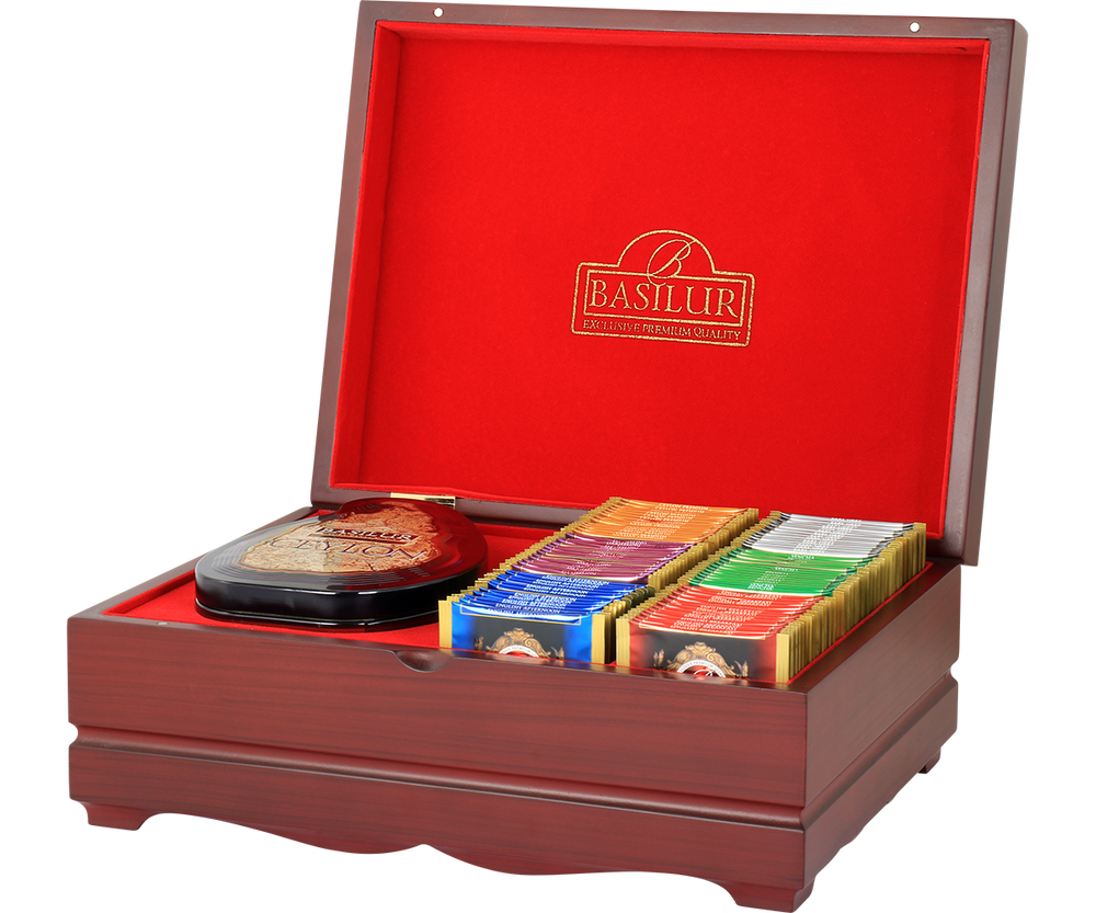 Island of Tea & Assorted 60 Tea Bag Wooden Presenter