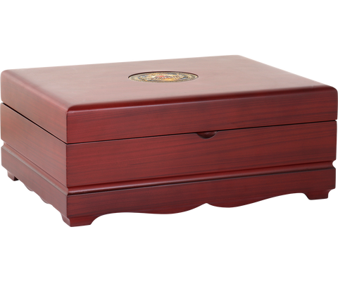 Luxury Wooden Gift Box - 60 Enveloped Tea Bags & Island of Tea Tin Caddy