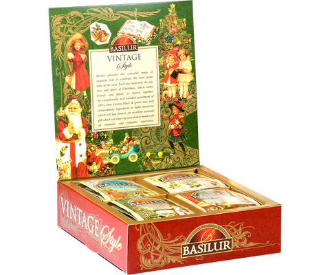 Vintage Style Christmas Gift - 40 Enveloped Tea Bags - 4 Flavours
