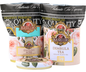 Basilur Two Layer Caddy - English Rose & Dimbula