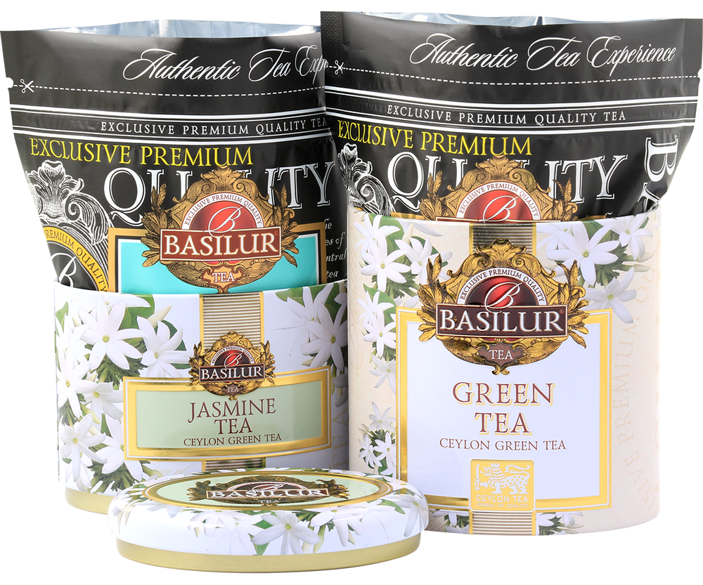 Basilur Two Layer Caddy - Jasmine & Green Tea – Basilur Tea