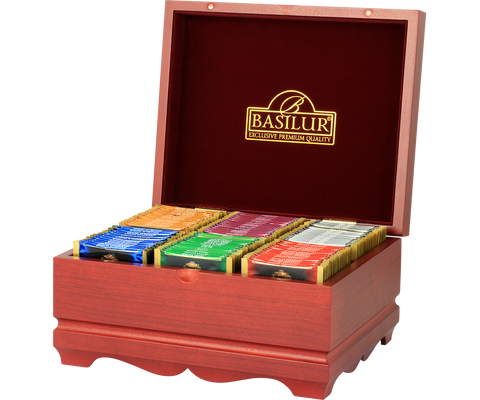 Handmade Gift Box - Basilur Assortment - 60 Enveloped Tea Bags - 6 Flavours